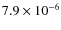 $7.9\times10^{-6}$