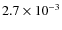 $2.7\times10^{-3}$
