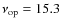 $\nu_{\rm
op}=15.3$