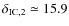 $\delta_{\rm IC,2}\simeq 15.9$