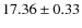 $17.36 \pm 0.33$