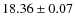 $18.36 \pm 0.07$
