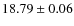 $18.79 \pm 0.06$
