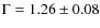 $\Gamma = 1.26 \pm 0.08$