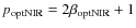 $p_{\rm optNIR} = 2\beta_{\rm optNIR}+1$