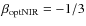 $\beta_{\rm optNIR} = -1/3$