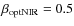 $\beta_{\rm optNIR} = 0.5$