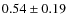 $0.54\pm0.19$