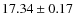 $17.34 \pm 0.17$