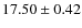 $17.50 \pm 0.42$