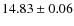$14.83 \pm 0.06$