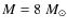 $M=8~M_\odot$
