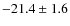 $-21.4 \pm 1.6$