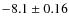 $-8.1\pm0.16$