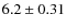 $6.2\pm0.31$