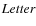 $\it {Letter}$