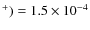 $^+)=1.5 \times 10^{-4}$