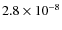 $2.8\times10^{-8}$