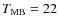 $T_{\rm MB}=22$