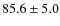 $85.6 \pm 5.0$
