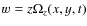 $w = z\Omega_z(x,y,t)$