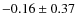 $-0.16\pm0.37$