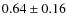 $0.64\pm0.16$
