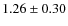 $1.26\pm0.30$