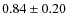 $0.84\pm0.20$