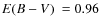 $\mbox{$E(B-V)$ }=0.96$