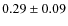 $0.29\pm0.09$