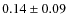 $0.14\pm0.09$
