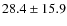 $28.4\pm15.9$