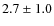 $2.7\pm1.0$