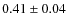 $0.41\pm0.04$