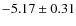 $-5.17\pm0.31$