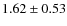$1.62\pm0.53$