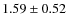 $1.59\pm0.52$