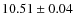 $10.51\pm0.04$