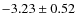 $-3.23\pm0.52$