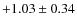 $+1.03\pm0.34$