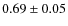 $0.69\pm0.05$