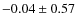 $-0.04\pm0.57$
