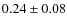 $0.24\pm0.08$