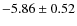 $-5.86\pm0.52$