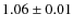 $1.06\pm0.01$