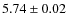 $5.74\pm0.02$