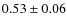 $0.53\pm0.06$
