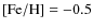 $\rm [Fe/H]=-0.5$