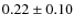 $0.22\pm0.10$